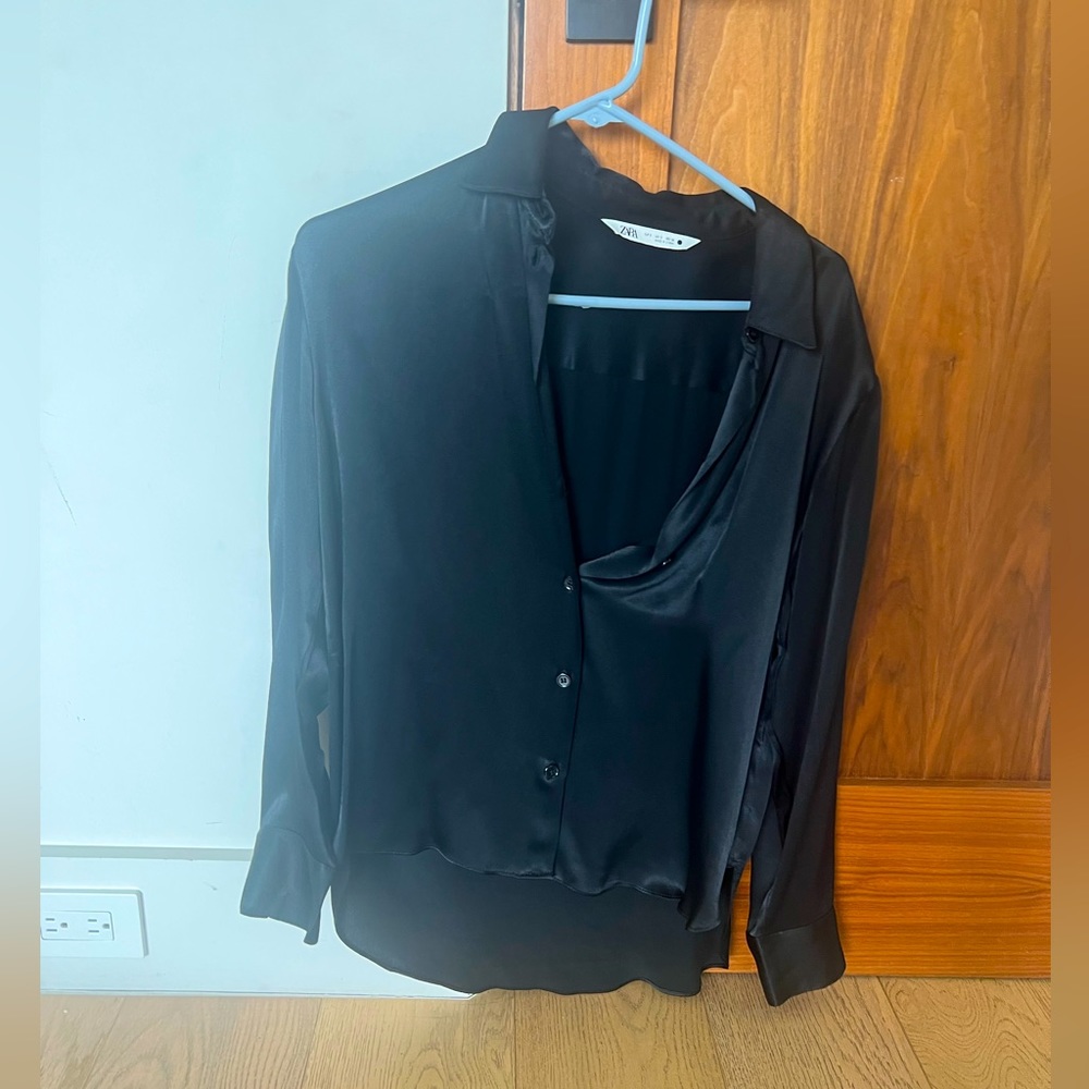H&M Small oversized silk blouse-never worn